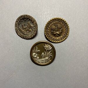 Vintage Victorian brass metal button lot